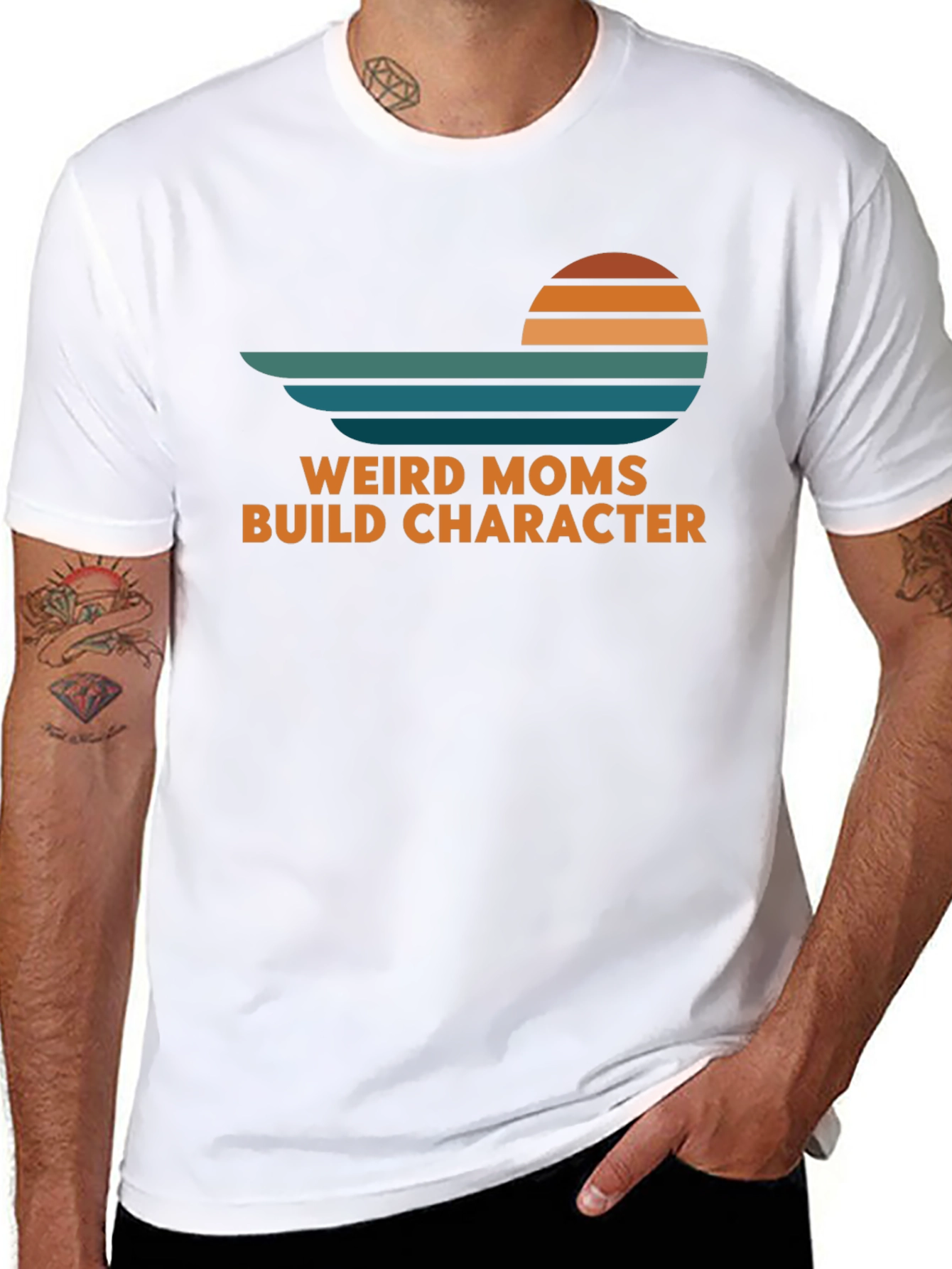 Weird Moms Build Character Retro T-Shirt