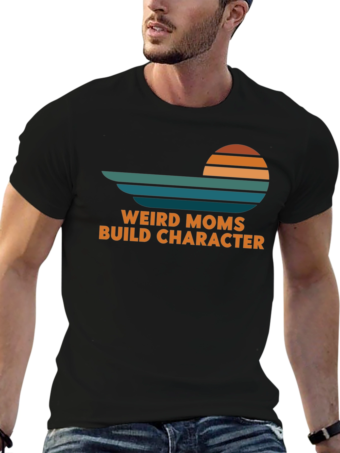 Weird Moms Build Character Retro T-Shirt
