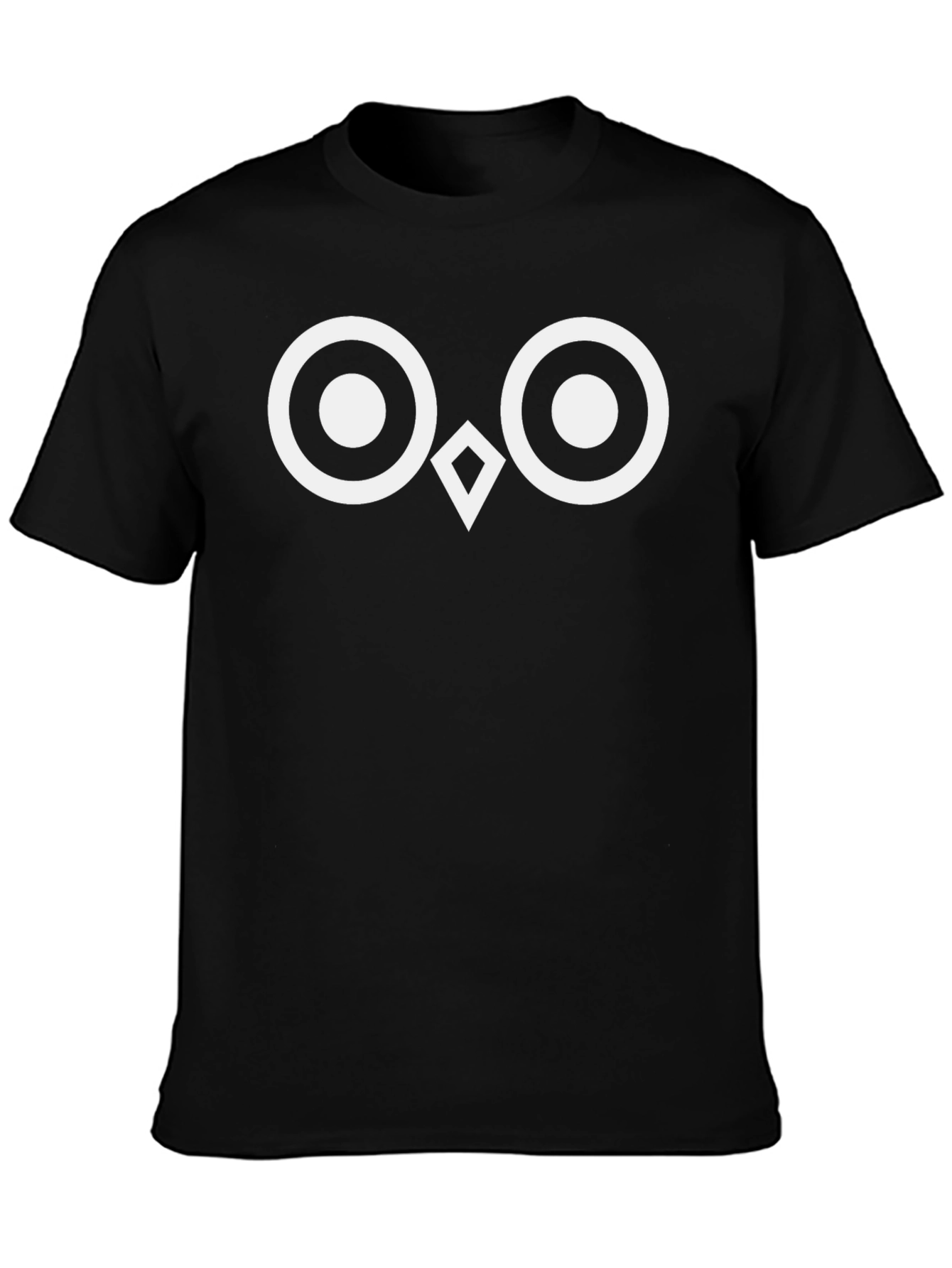 Owl Eyes Graphic Tee - Black Cotton T-Shirt