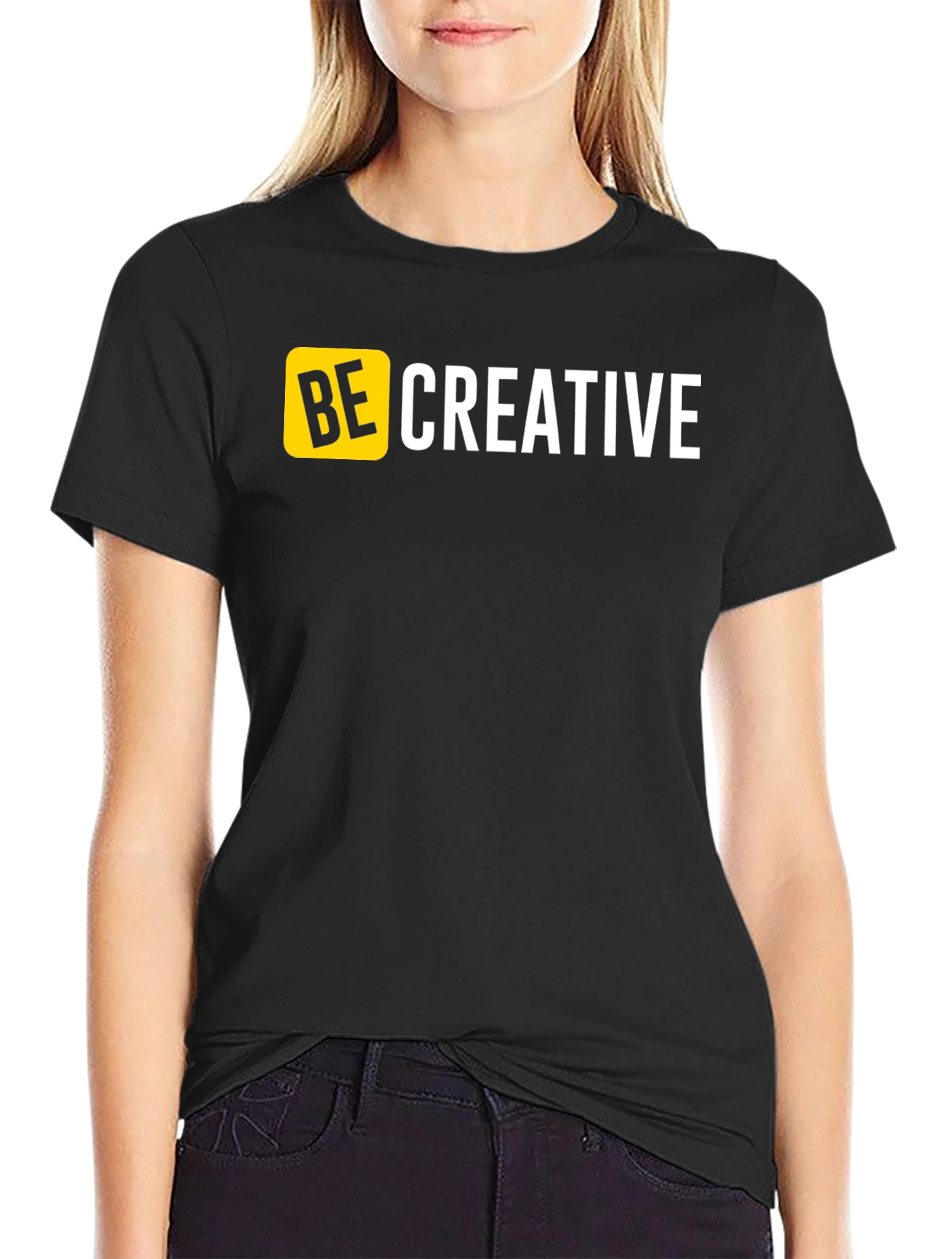 Be Creative Black T-Shirt - Bold Design