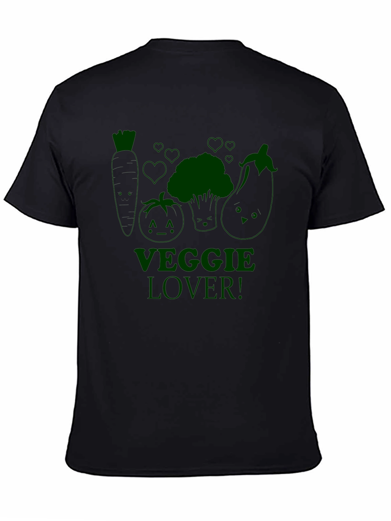 Veggie Lover Black T-Shirt