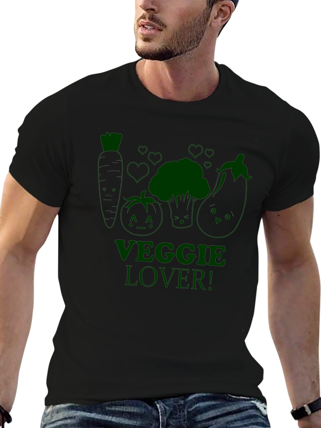Veggie Lover Black T-Shirt