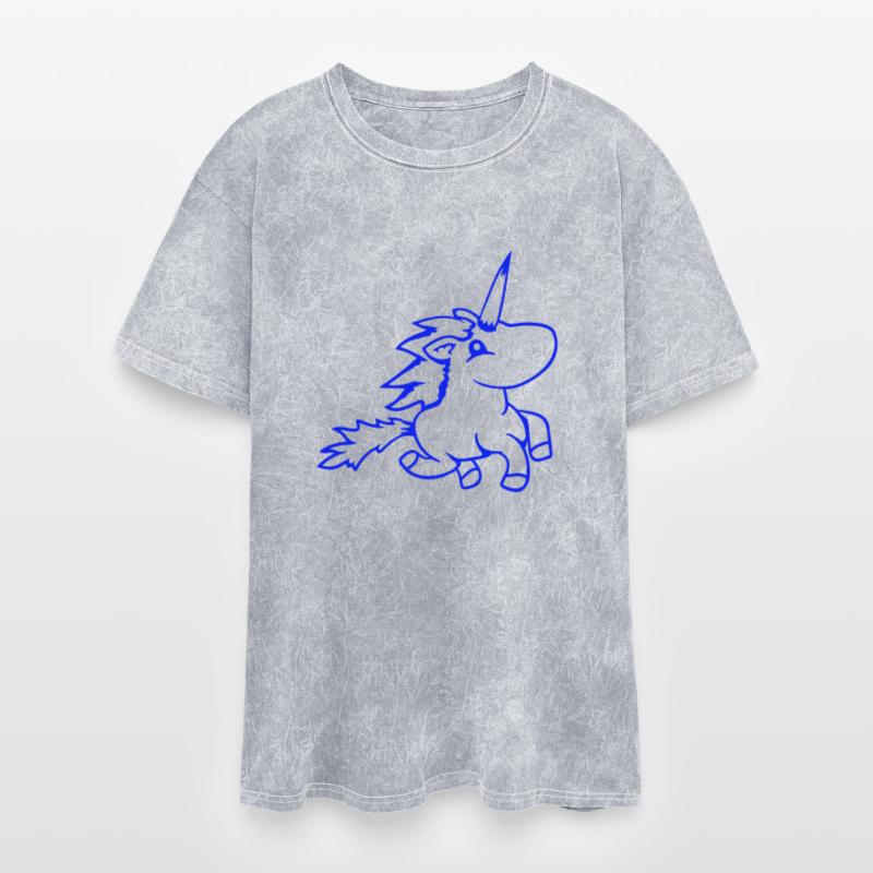 Unicorn rides fast gallop cute cartoon horse cool