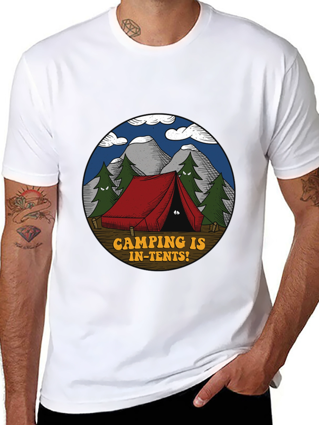Camping Is In-Tents Graphic T-Shirt