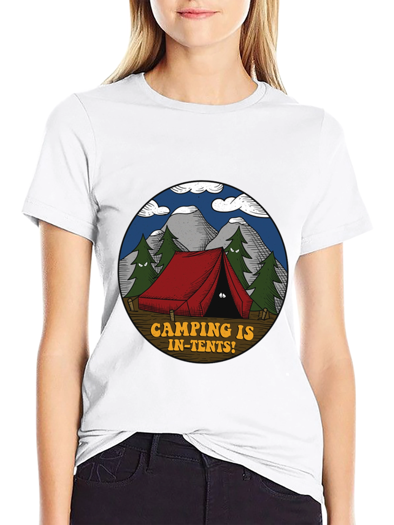 Camping Is In-Tents Graphic T-Shirt
