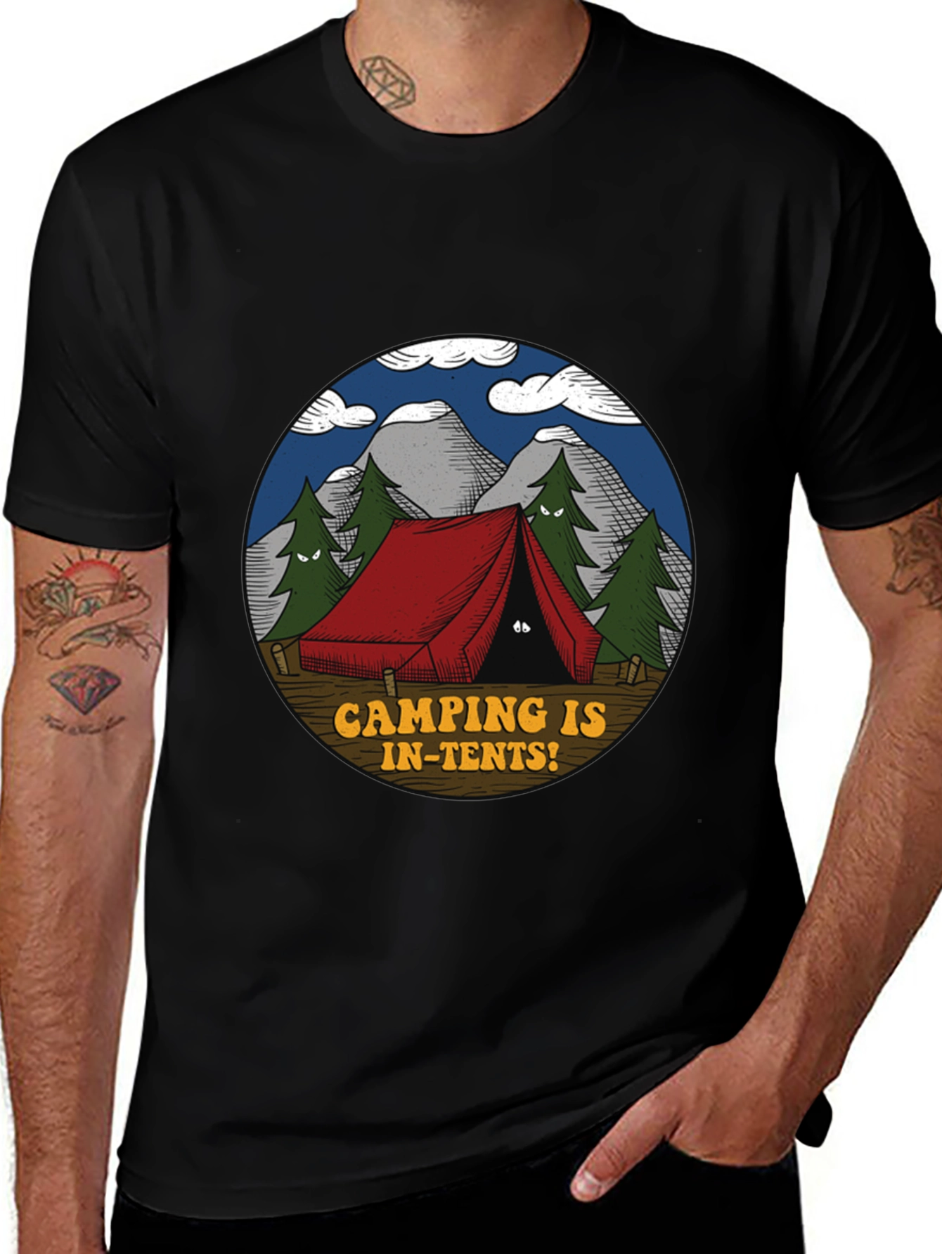 Camping Is In-Tents Graphic T-Shirt