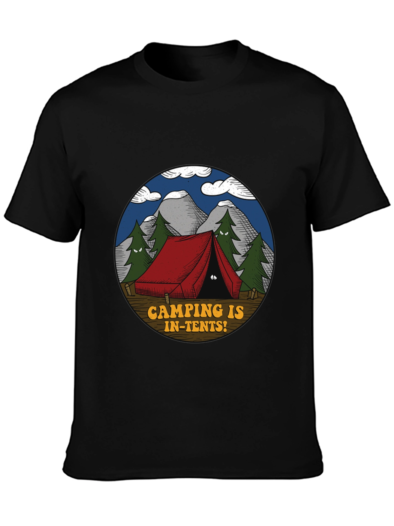 Camping Is In-Tents Graphic T-Shirt