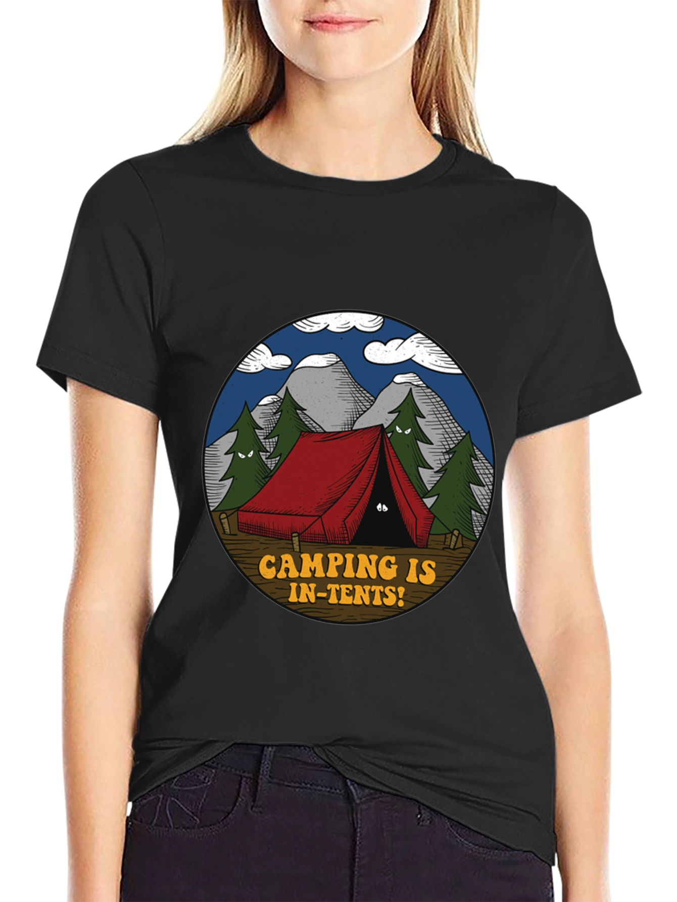 Camping Is In-Tents Graphic T-Shirt