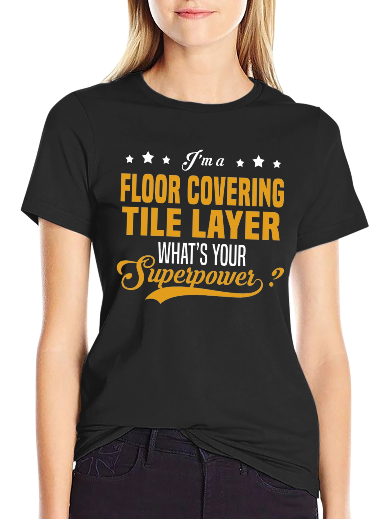 Floor Covering Tile Layer T-Shirt - Superpower Tee