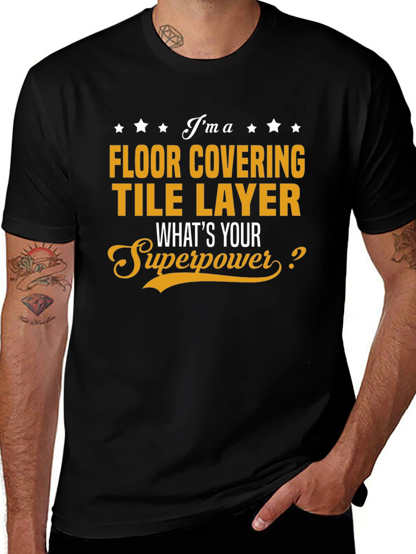 Floor Covering Tile Layer T-Shirt - Superpower Tee