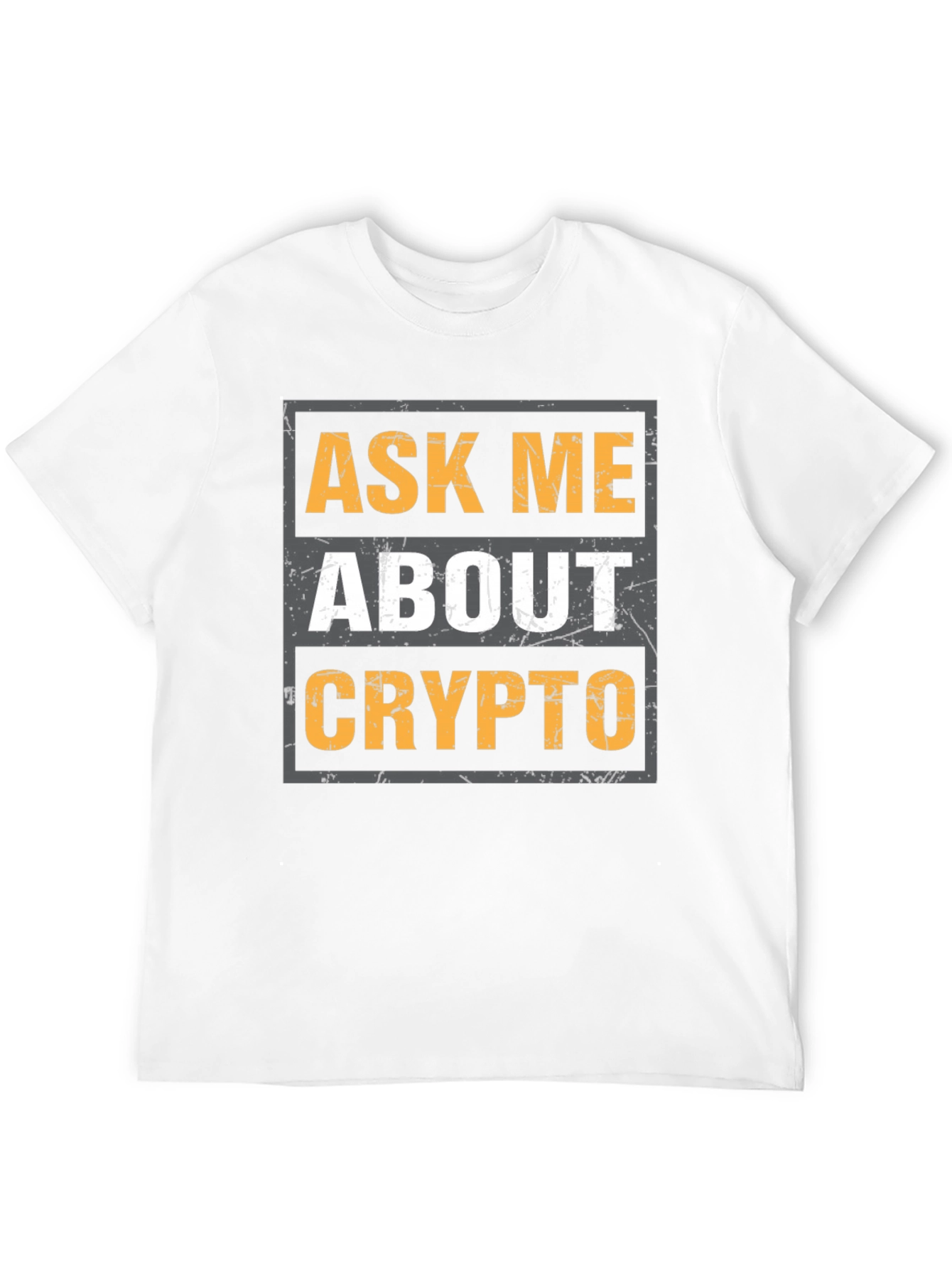 Ask Me About Crypto T-Shirt - Black Cotton Blend