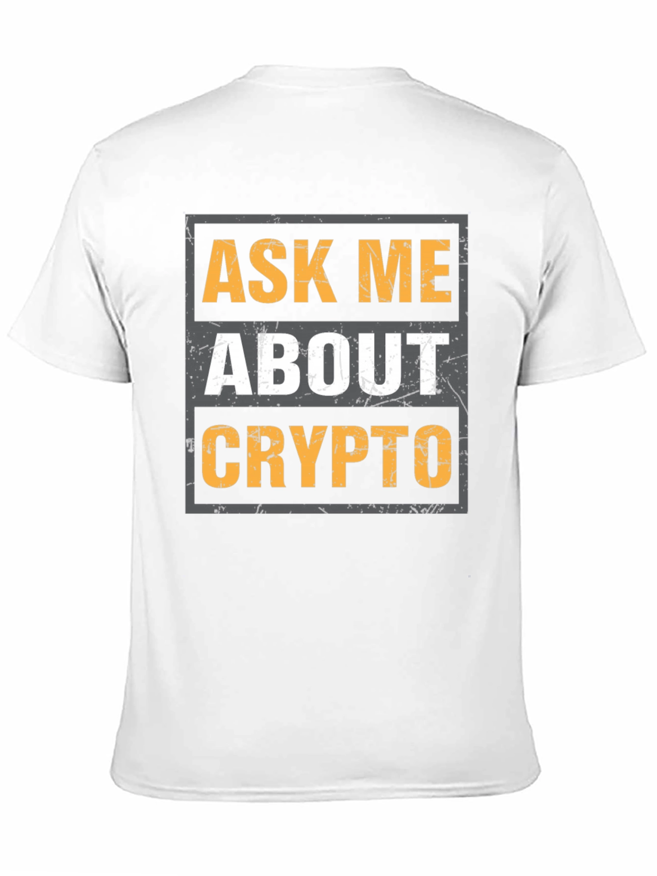 Ask Me About Crypto T-Shirt - Black Cotton Blend