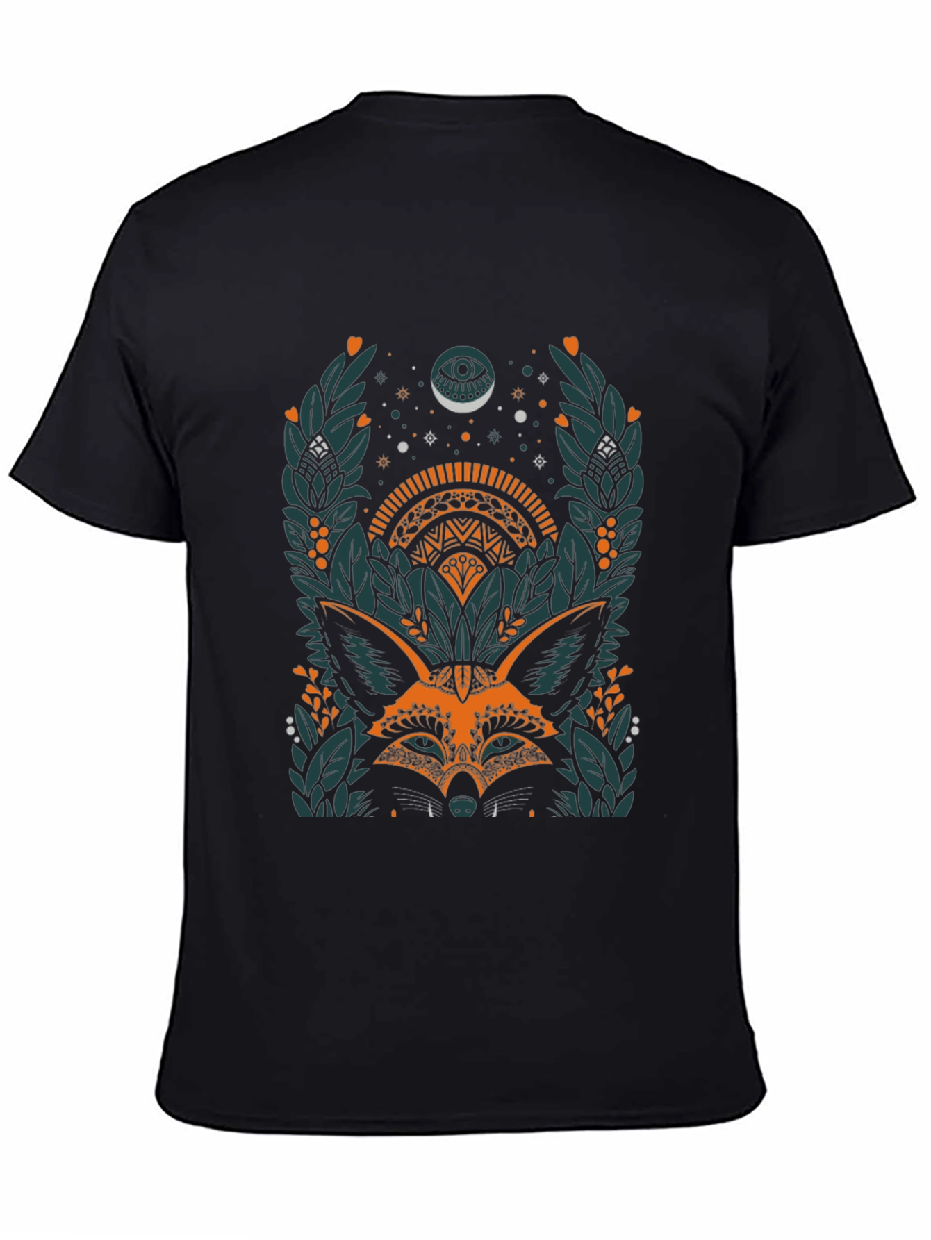 Mystic Fox Graphic Tee - Unisex Black T-Shirt