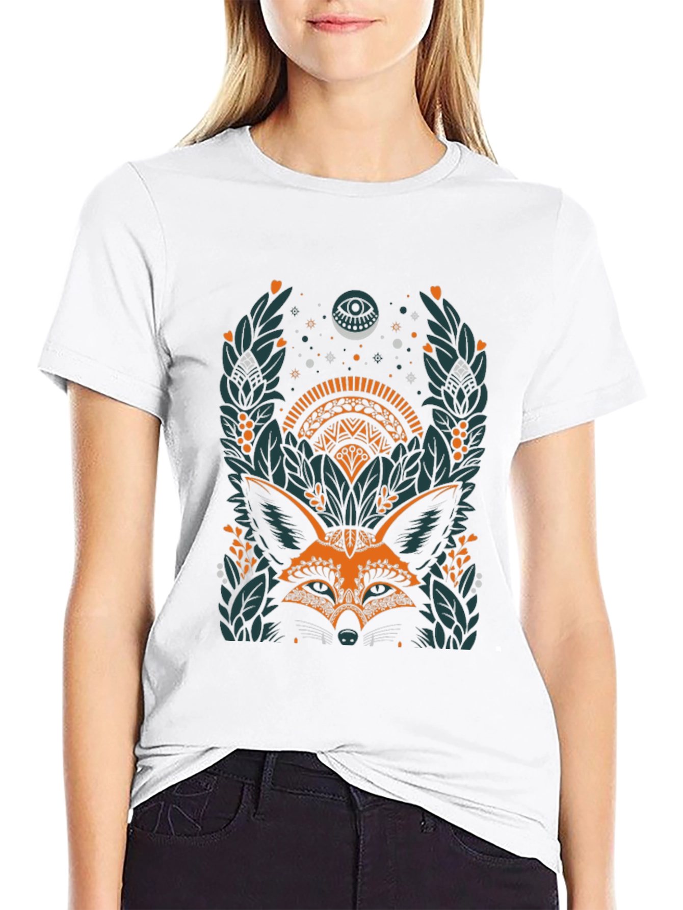 Mystic Fox Graphic Tee - Unisex Black T-Shirt