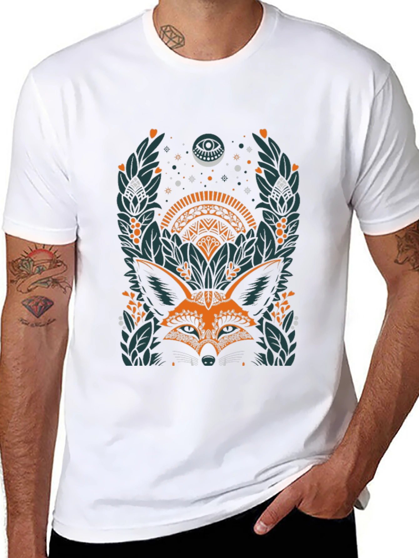 Mystic Fox Graphic Tee - Unisex Black T-Shirt