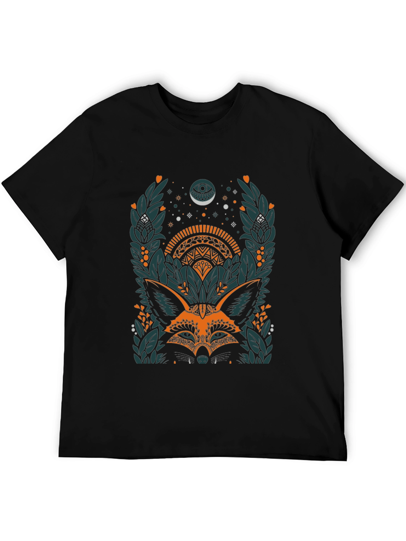 Mystic Fox Graphic Tee - Unisex Black T-Shirt