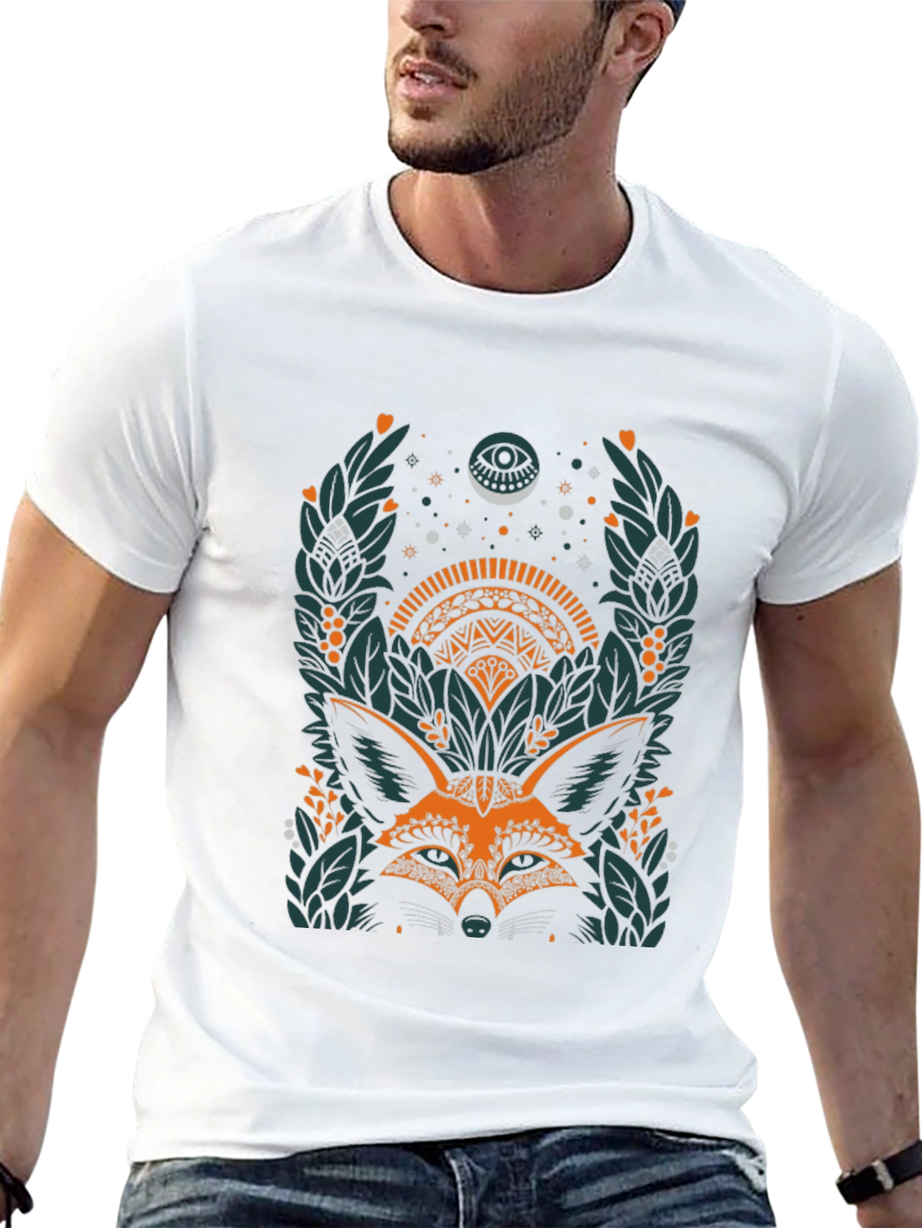 Mystic Fox Graphic Tee - Unisex Black T-Shirt