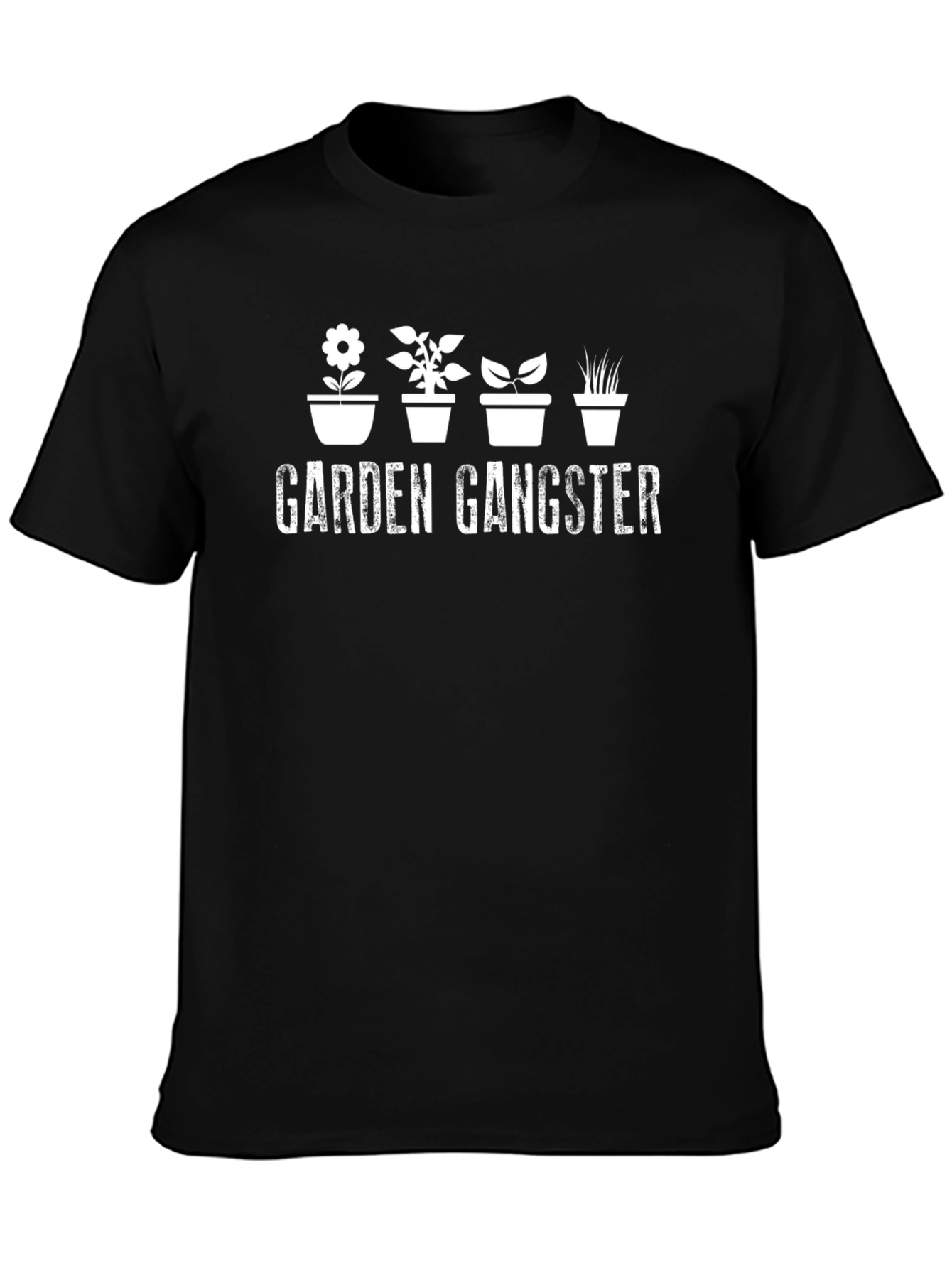 Garden Gangster Graphic T-Shirt - Black
