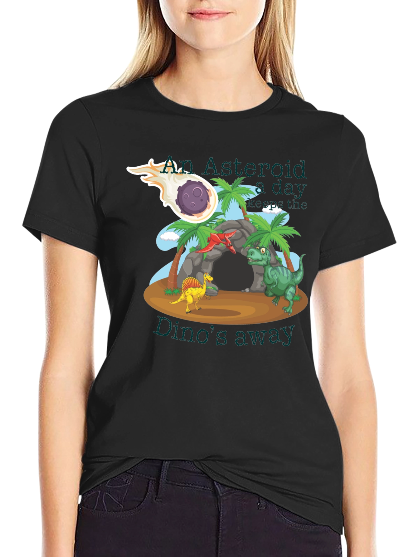 An Asteroid a Day T-Shirt - Dinosaur Graphic Tee