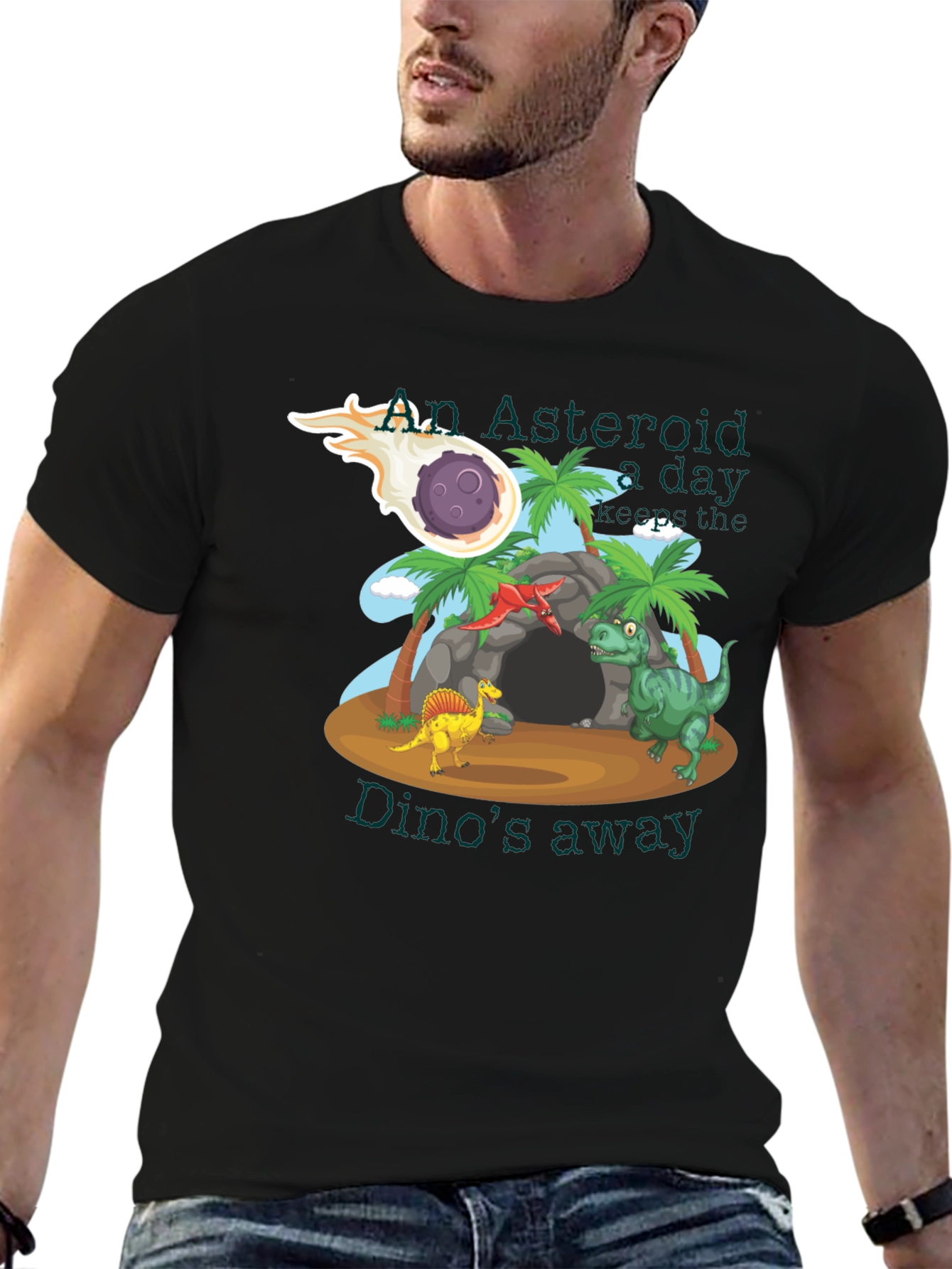 An Asteroid a Day T-Shirt - Dinosaur Graphic Tee