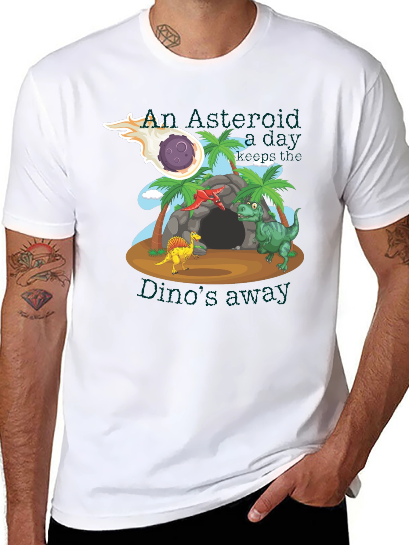 An Asteroid a Day T-Shirt - Dinosaur Graphic Tee