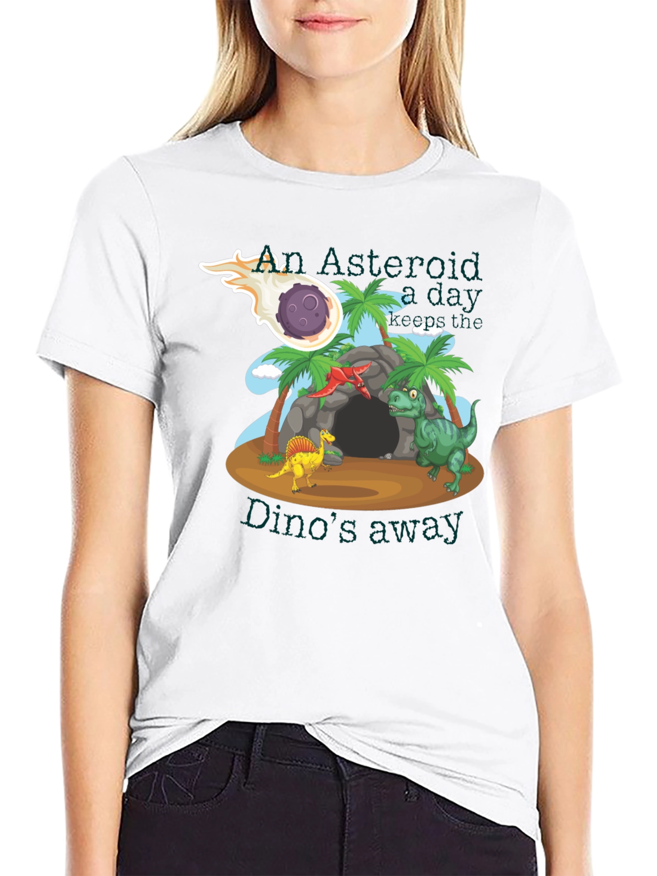 An Asteroid a Day T-Shirt - Dinosaur Graphic Tee