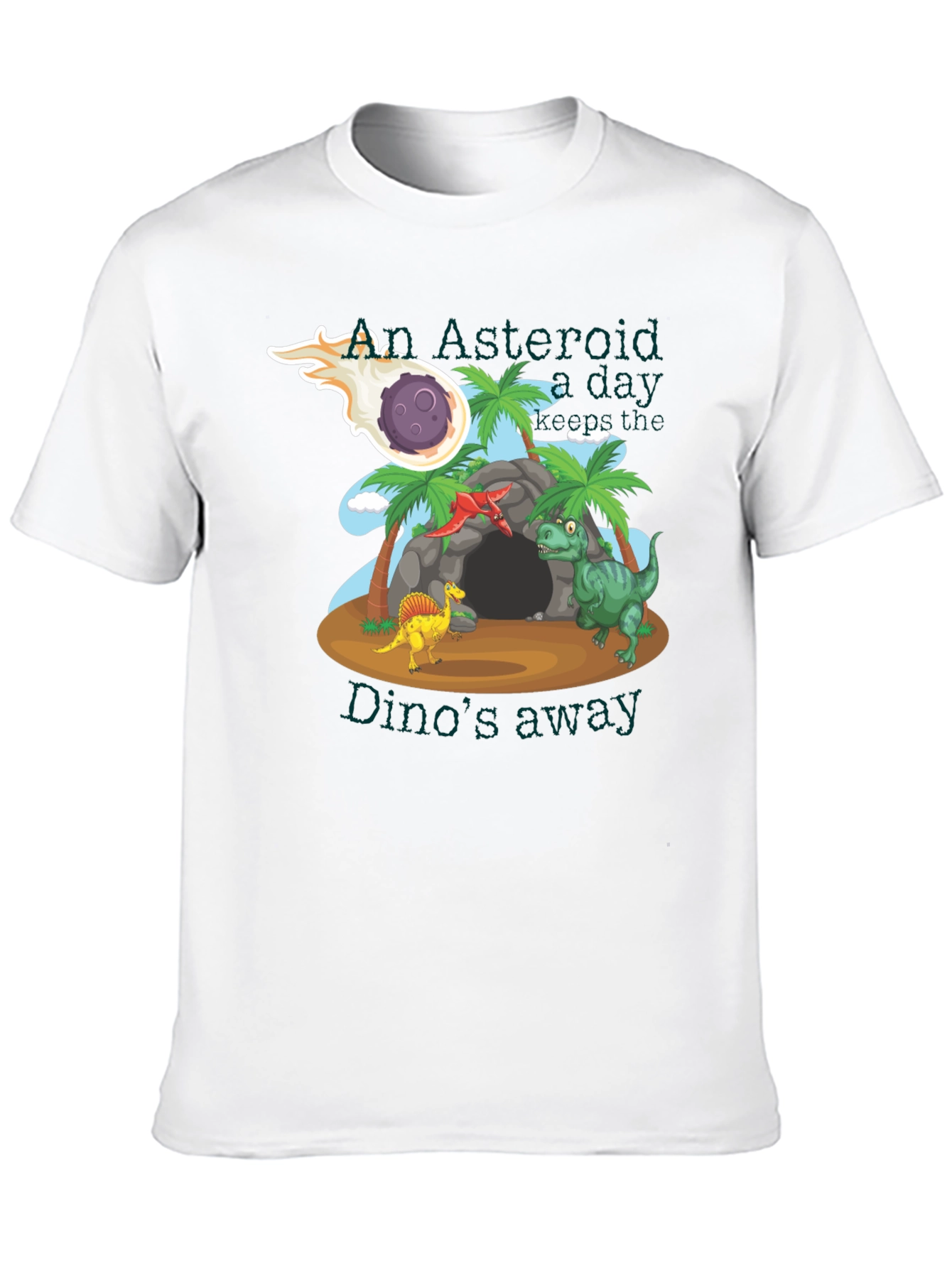 An Asteroid a Day T-Shirt - Dinosaur Graphic Tee