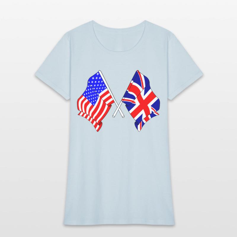 USA and flag England