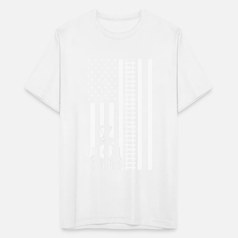 USA Flag Train Vintage Train Driver Gift