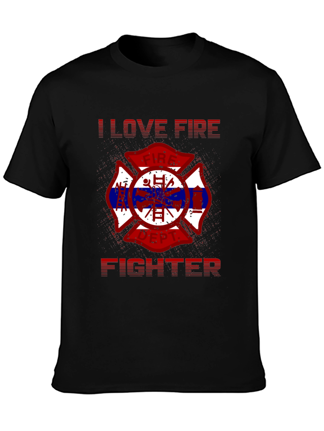 I Love Firefighter Graphic T-Shirt