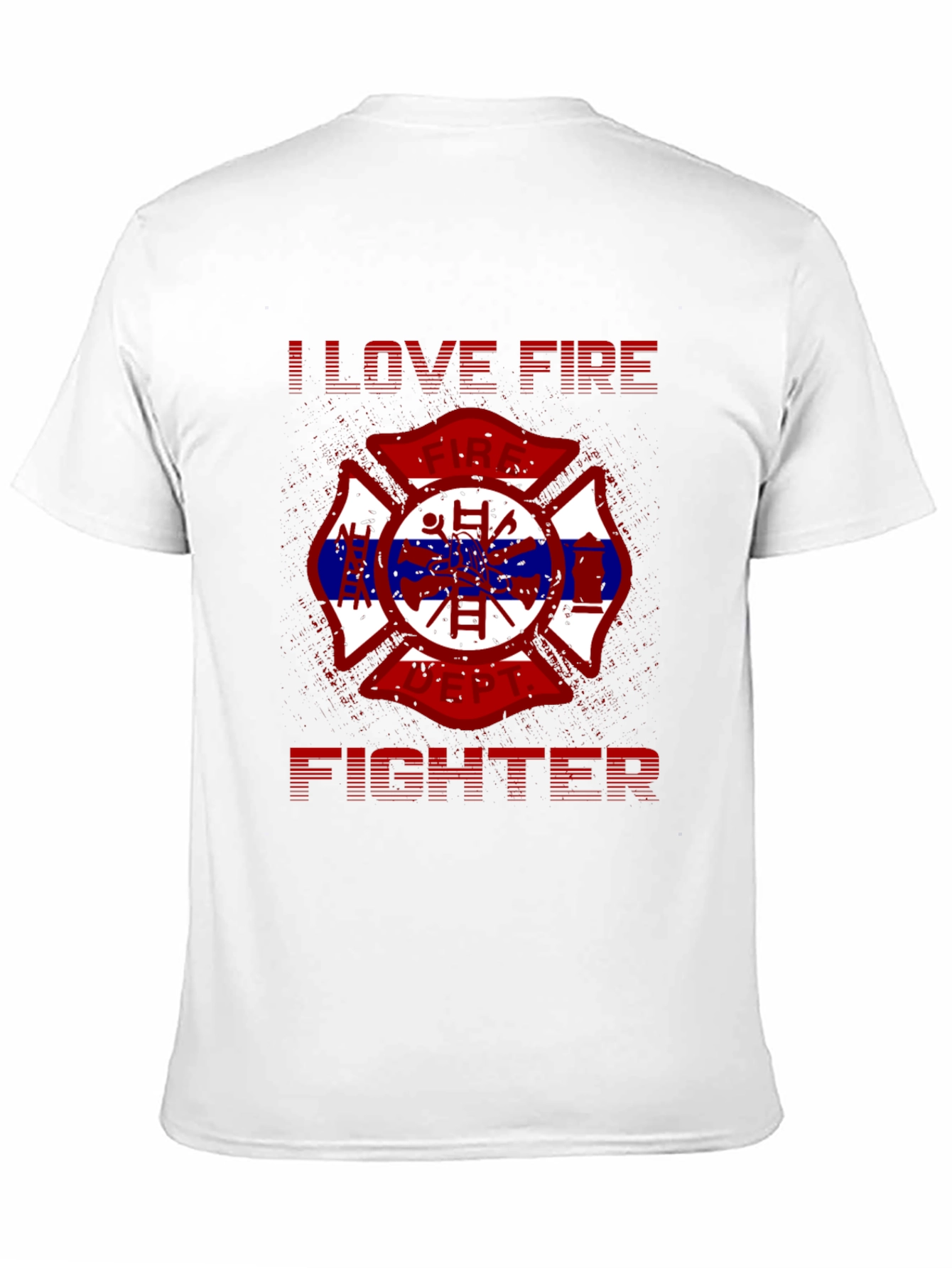 I Love Firefighter Graphic T-Shirt