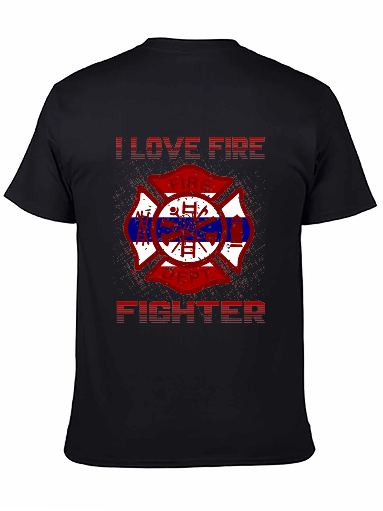 I Love Firefighter Graphic T-Shirt