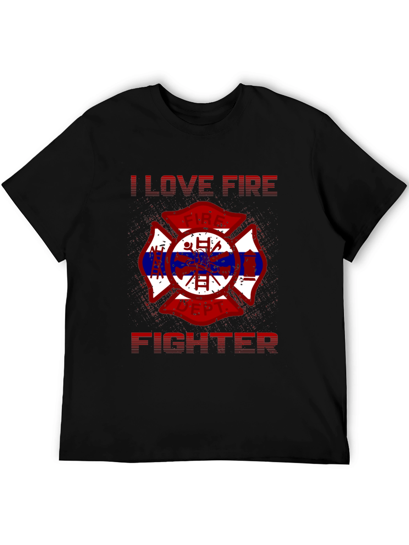 I Love Firefighter Graphic T-Shirt