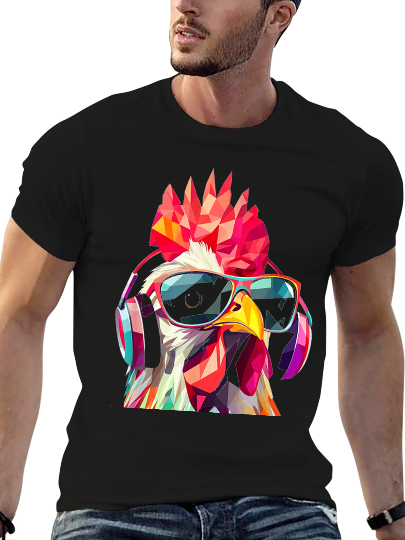 Cool Rooster Graphic T-Shirt