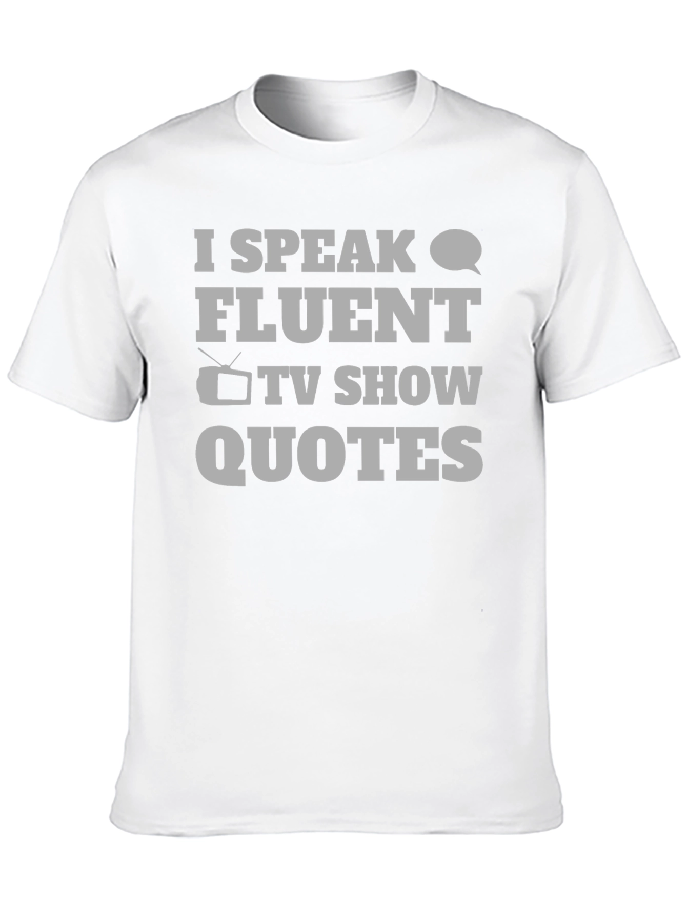 Funny I Speak Fluent TV Show Quotes Black T-Shirt