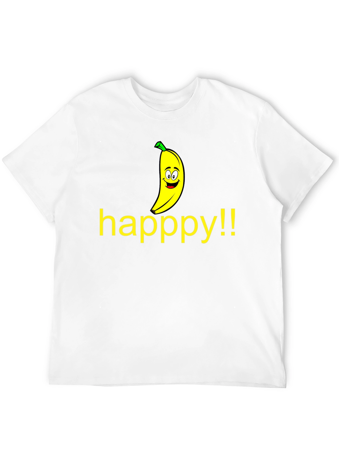 Happy Banana Graphic Tee - Unisex Black T-Shirt