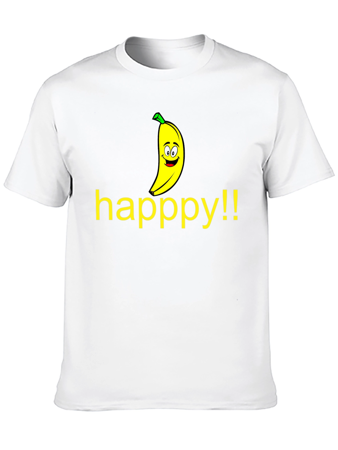 Happy Banana Graphic Tee - Unisex Black T-Shirt
