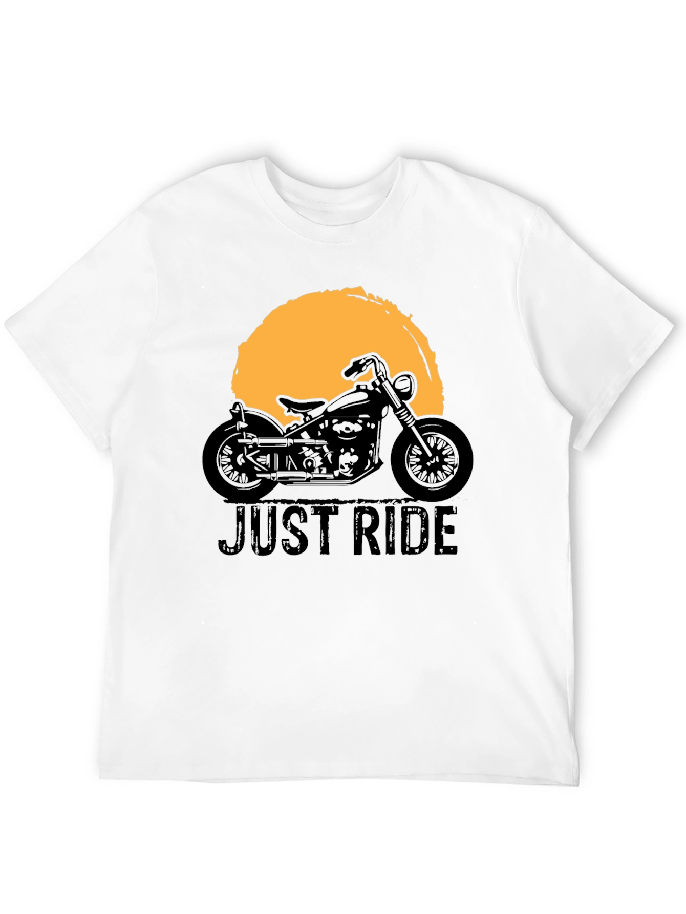 Just Ride Motorcycle Graphic Tee - Black