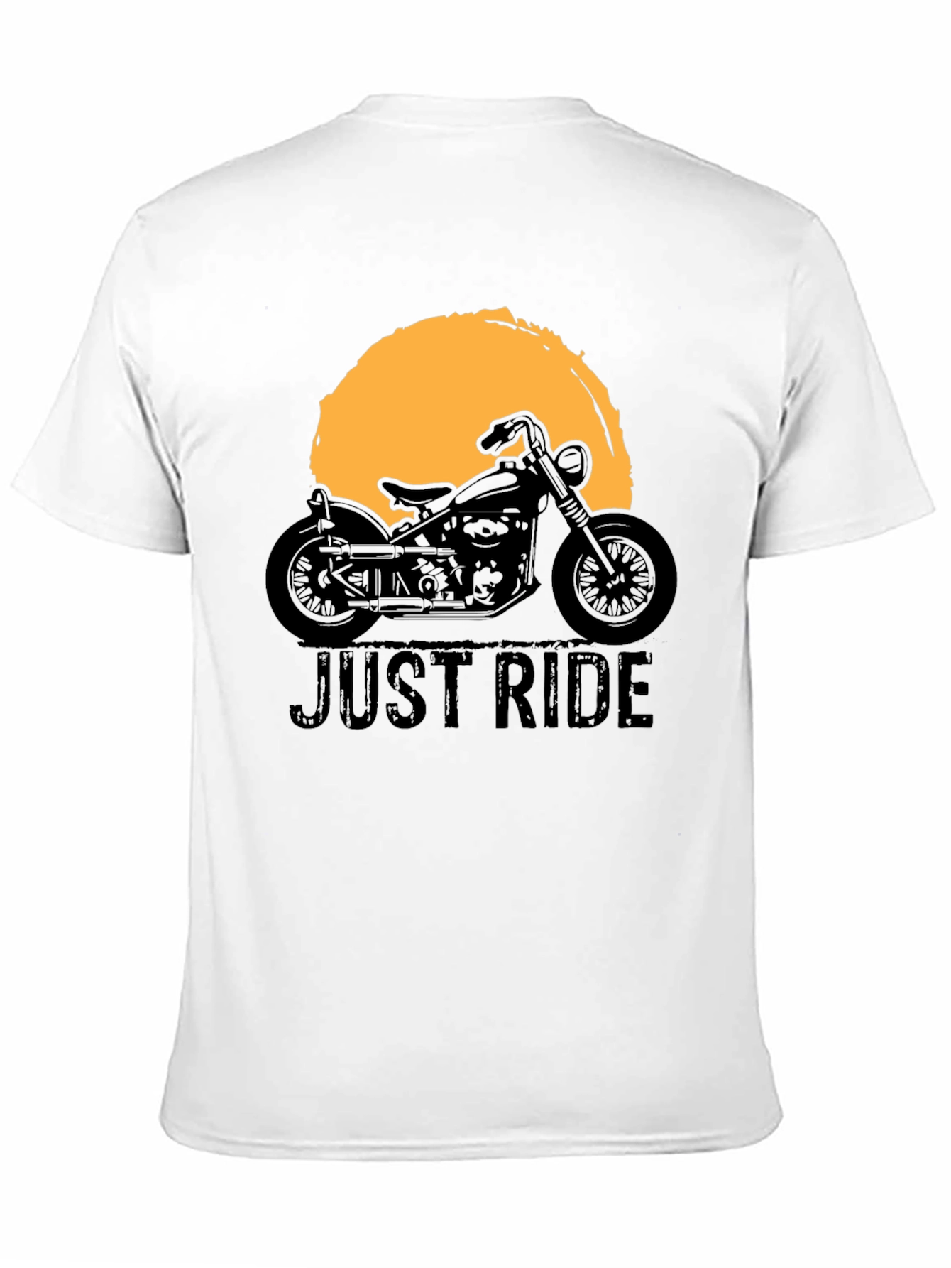 Just Ride Motorcycle Graphic Tee - Black