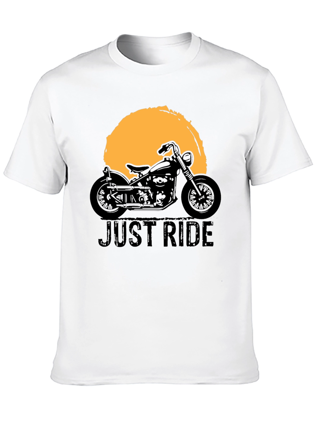 Just Ride Motorcycle Graphic Tee - Black