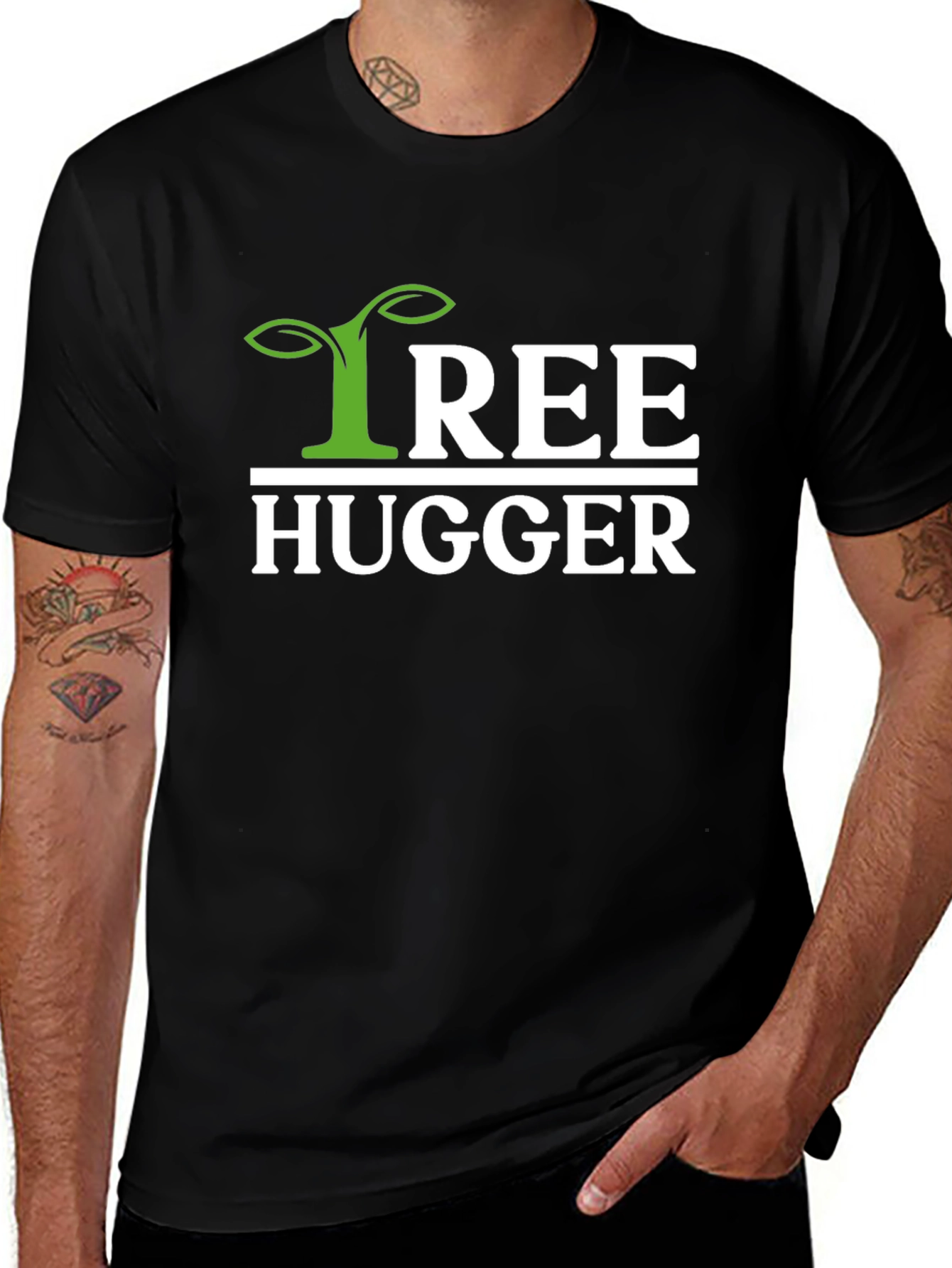 Tree Hugger Graphic Tee - Eco-Friendly Design