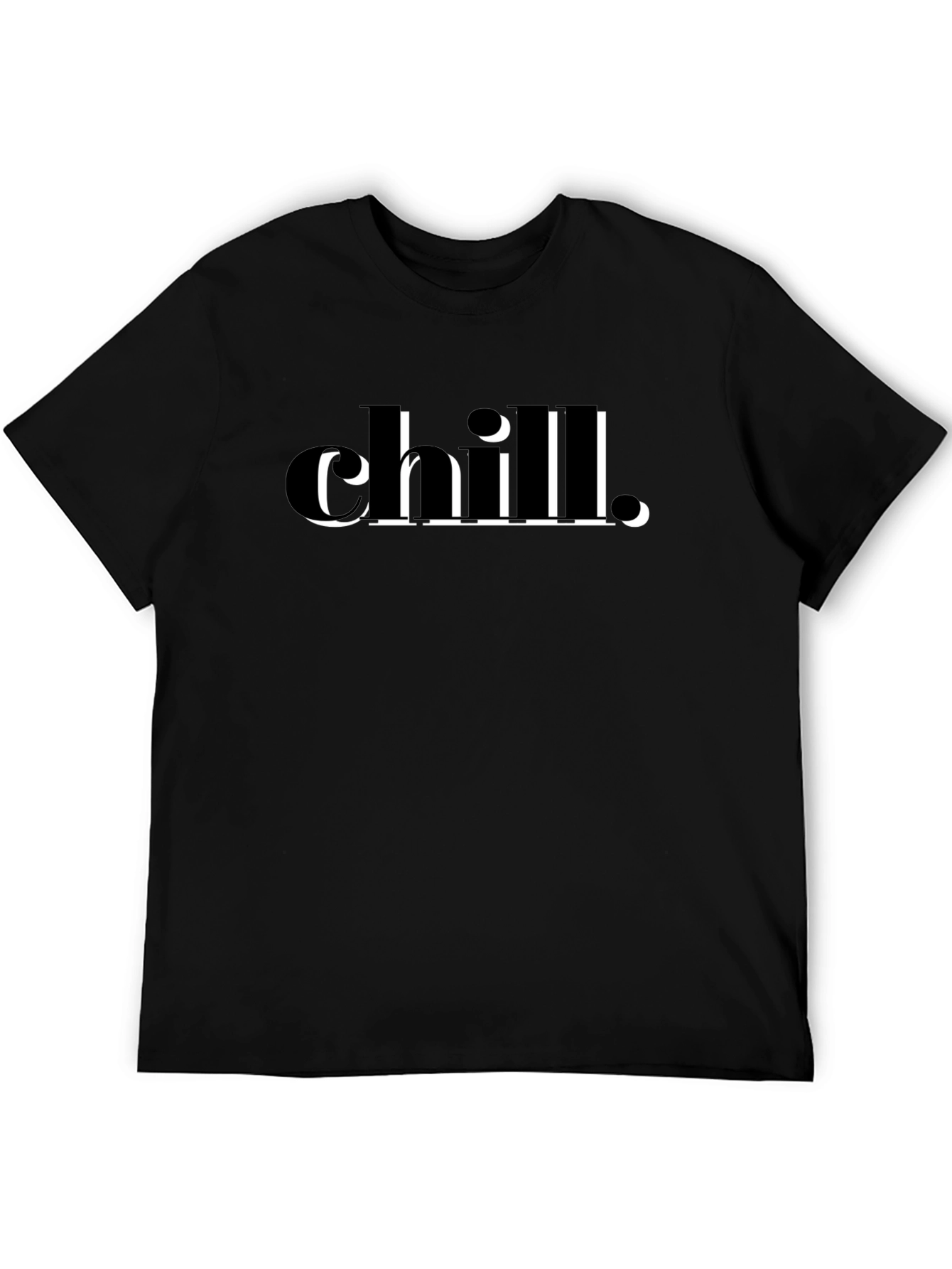 Chill Graphic Tee - Relaxed Fit Black T-Shirt