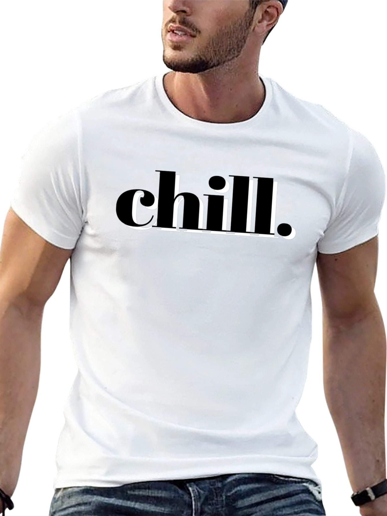 Chill Graphic Tee - Relaxed Fit Black T-Shirt