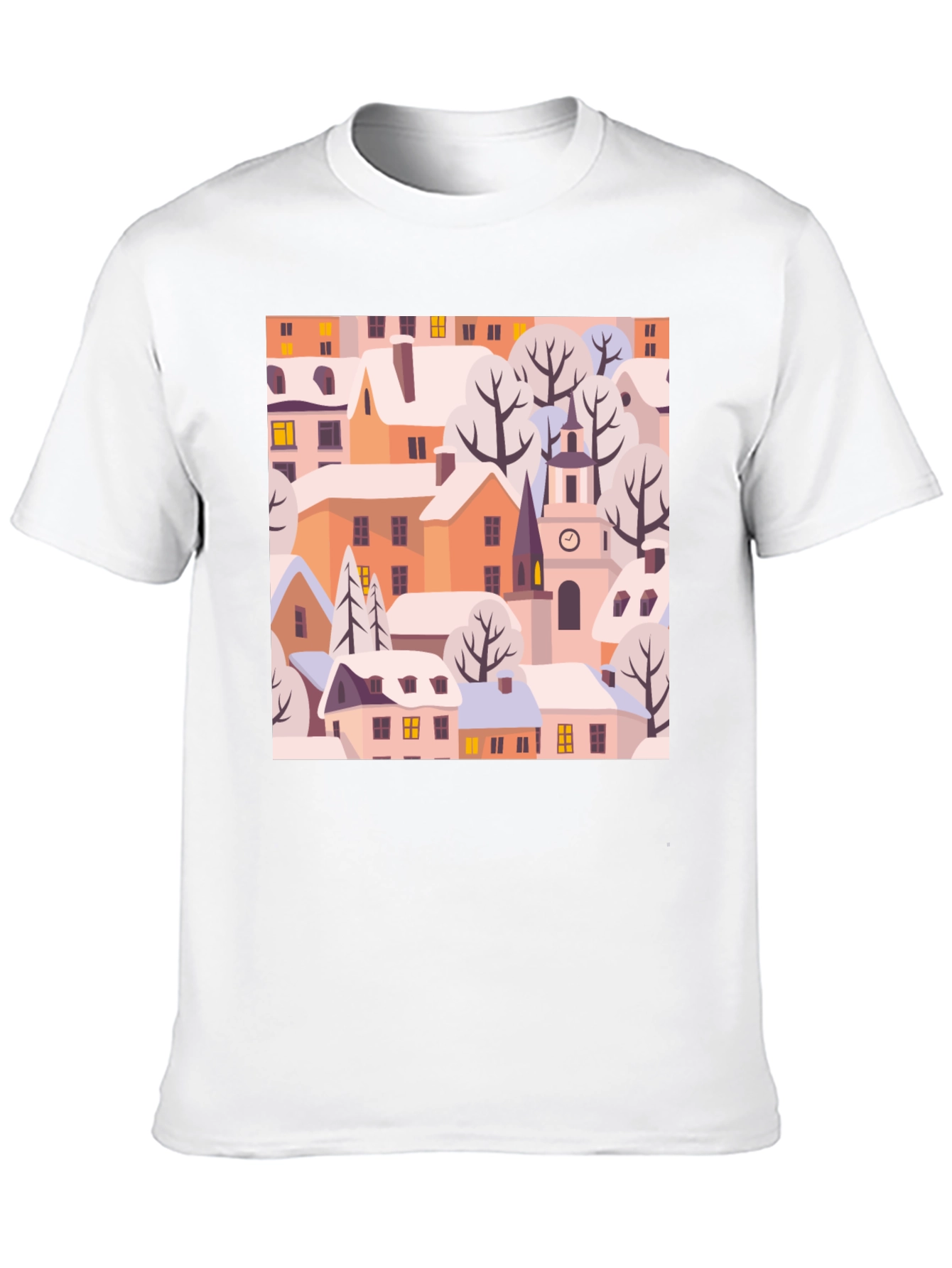 Winter Village Graphic Tee - Black