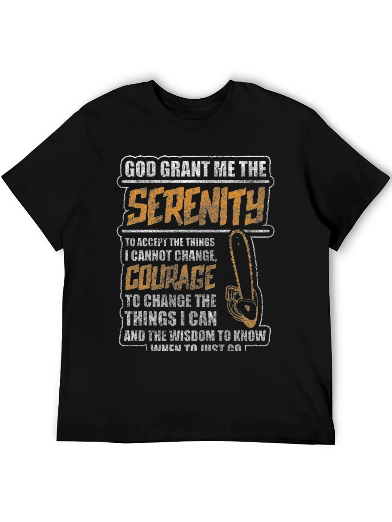God Grant Me The Serenity Black T-Shirt