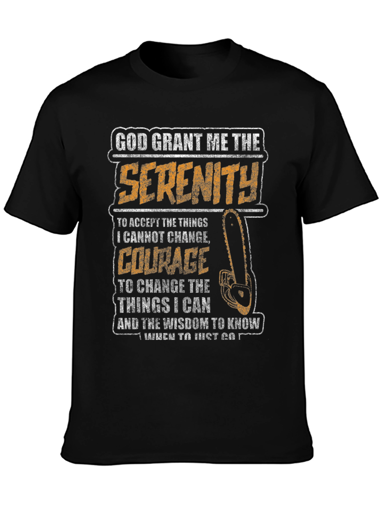 God Grant Me The Serenity Black T-Shirt