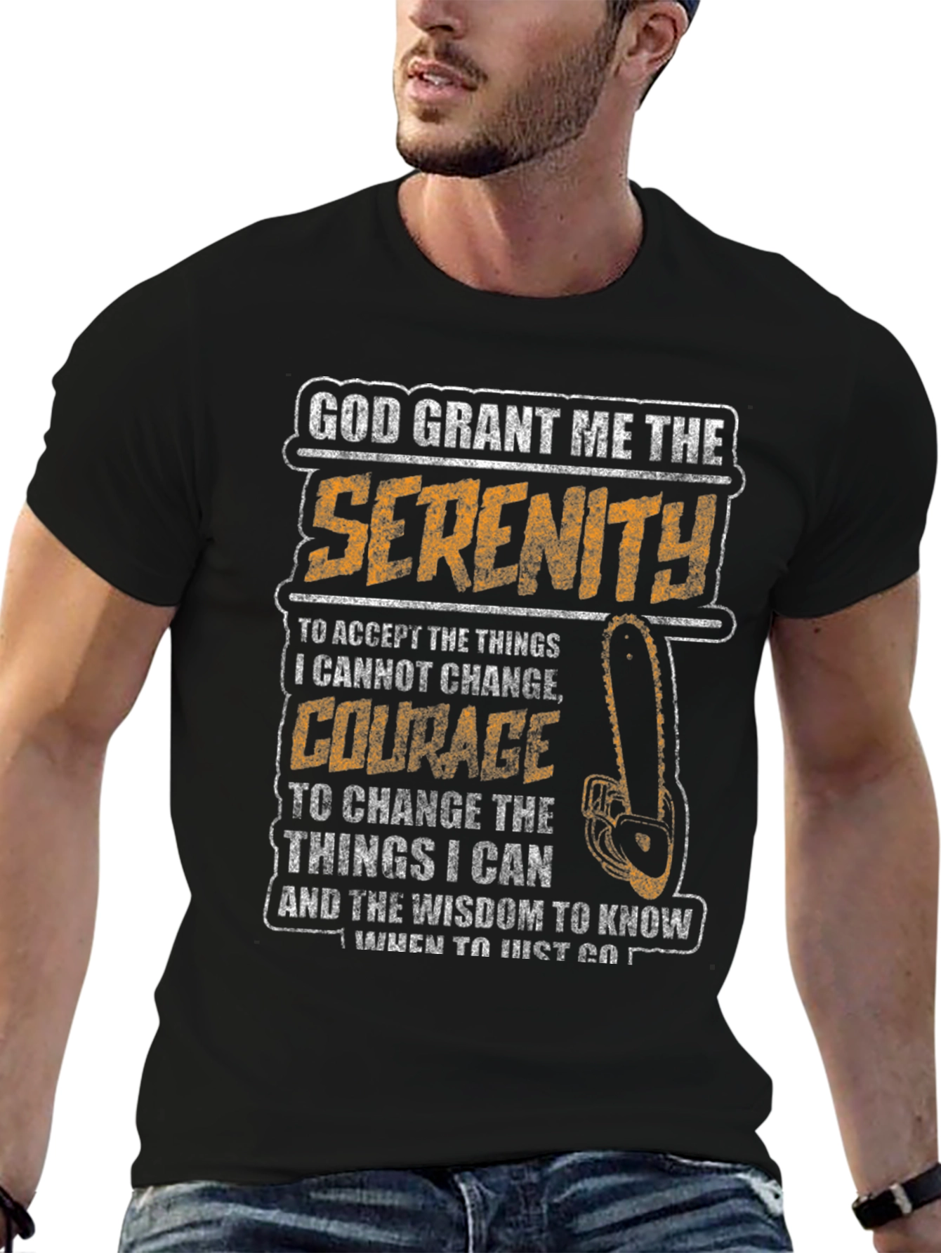 God Grant Me The Serenity Black T-Shirt