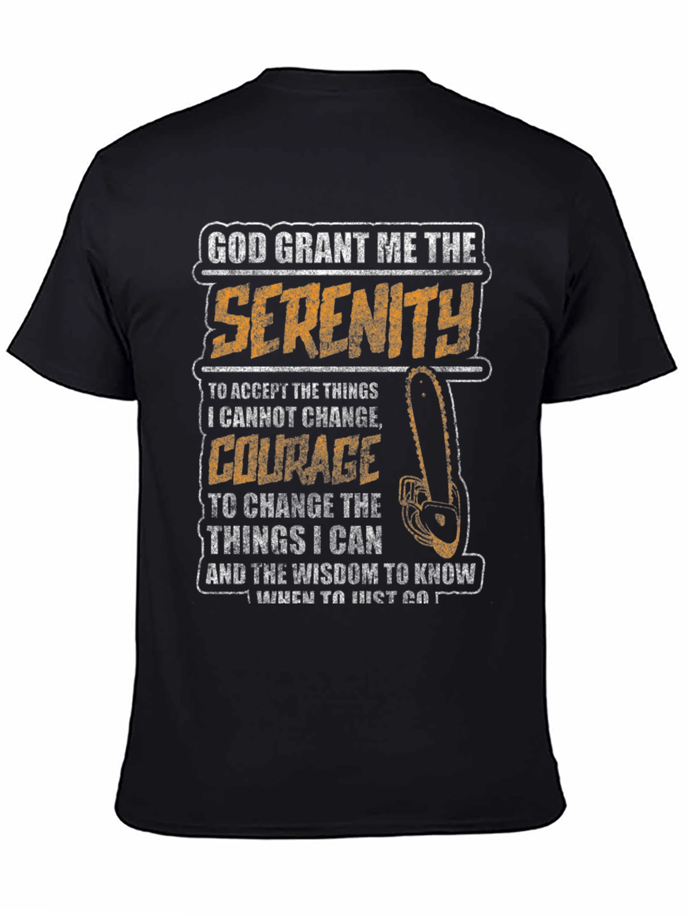 God Grant Me The Serenity Black T-Shirt