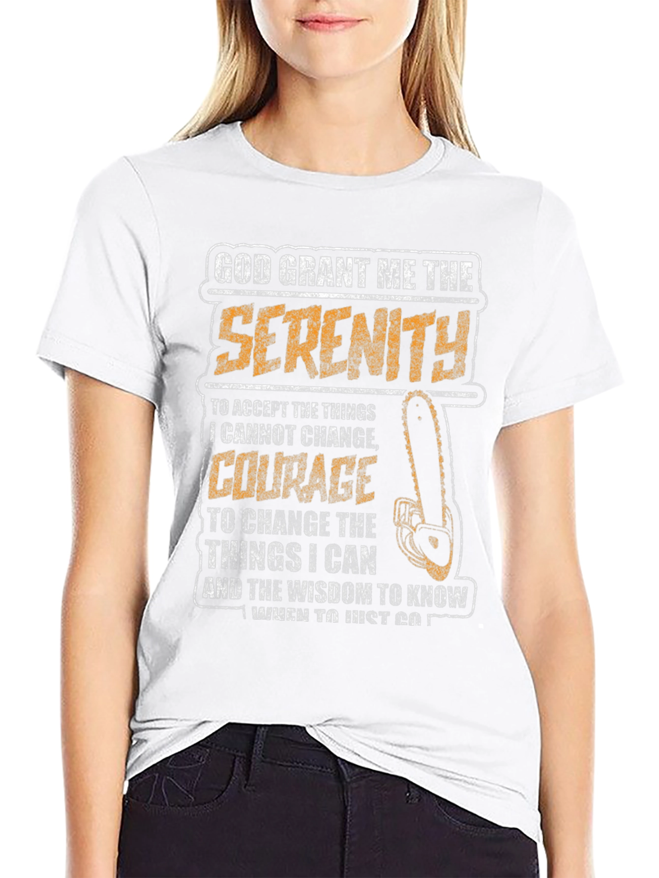 God Grant Me The Serenity Black T-Shirt