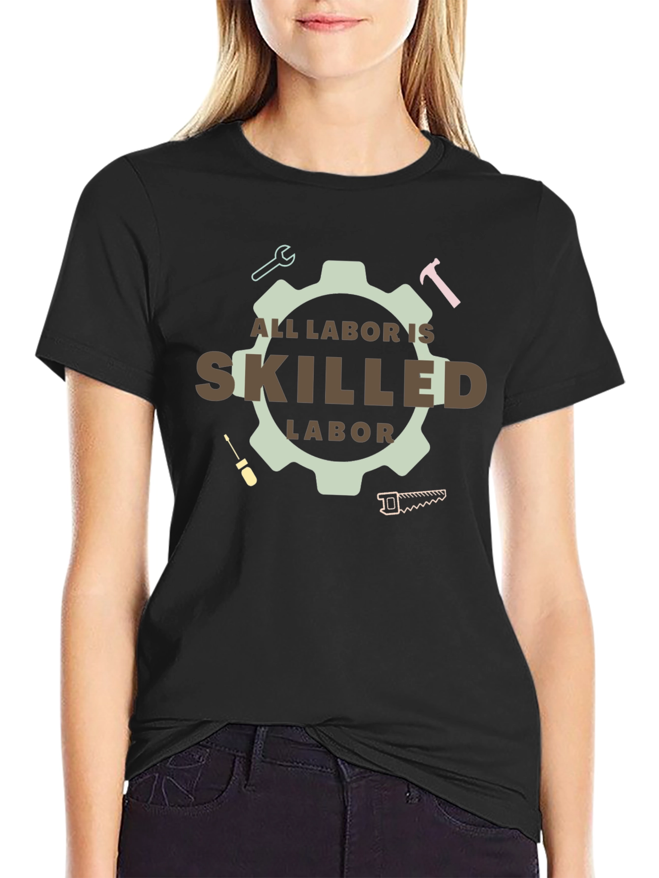 Skilled Labor Graphic Tee - Black Unisex